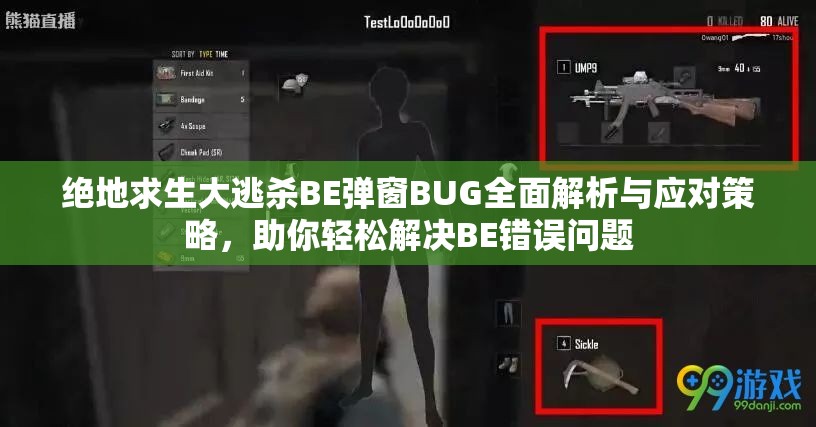 绝地求生大逃杀BE弹窗BUG全面解析与应对策略，助你轻松解决BE错误问题