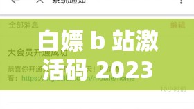 白嫖 b 站激活码 2023 快来一起免费获取吧