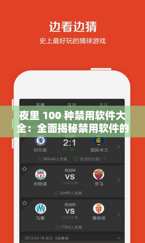 夜里 100 种禁用软件大全：全面揭秘禁用软件的神秘面纱