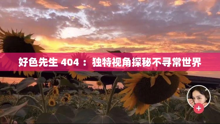 好色先生 404 ：独特视角探秘不寻常世界