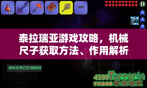 泰拉瑞亚游戏攻略，机械尺子获取方法、作用解析及资源管理技巧