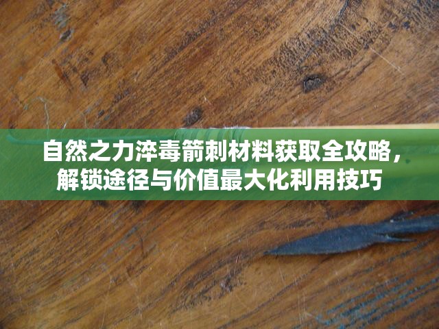 自然之力淬毒箭刺材料获取全攻略，解锁途径与价值最大化利用技巧